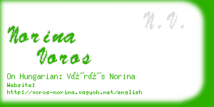 norina voros business card
